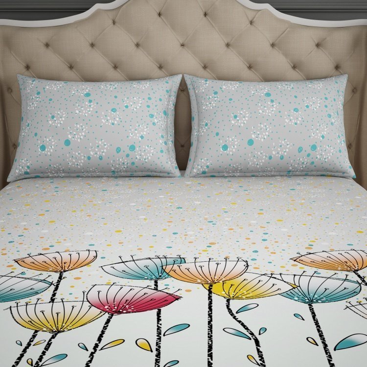 Printed Cotton Double Bedsheet - Image 3