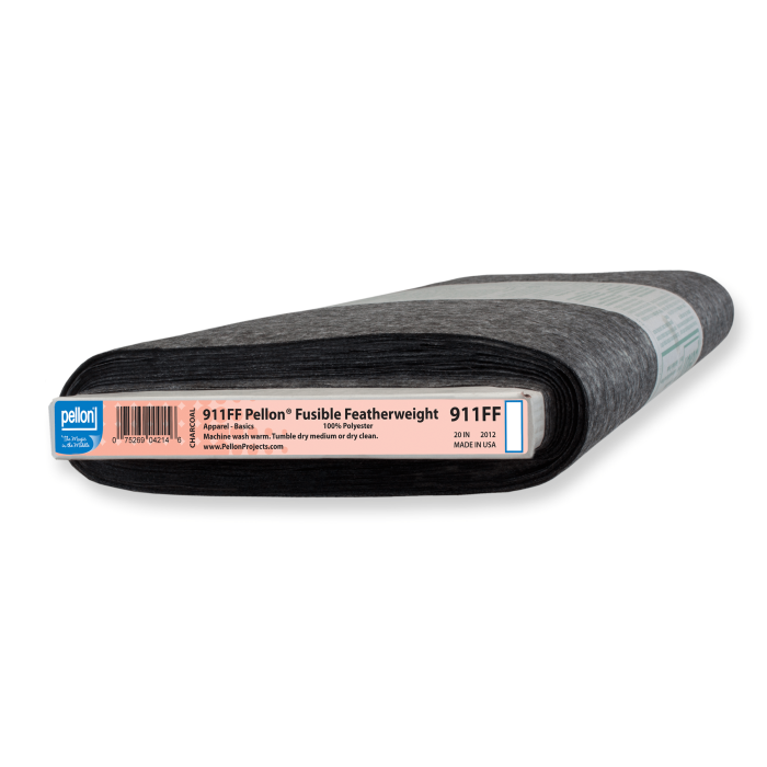 911FF Pellon Fusible Featherweight Charcoal