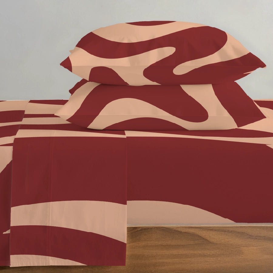Quilt / AC Comforter | Size: Double | Wavy Art Bold Line - Image 3