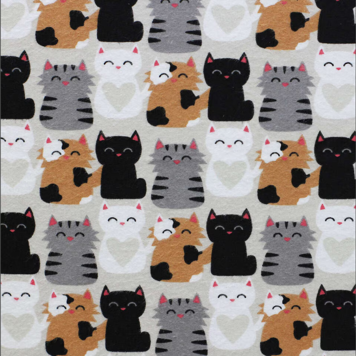Close Together Cats Super Snuggle Flannel Fabric