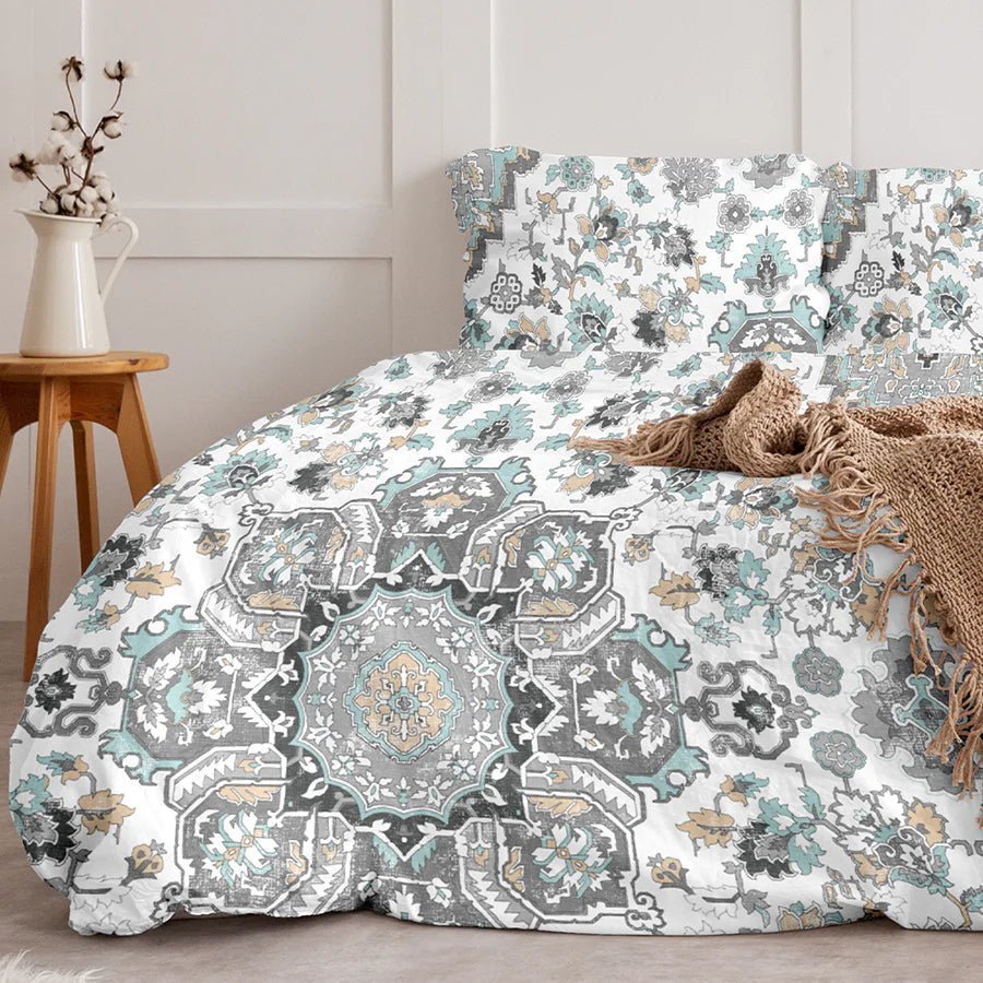 Quilt / AC Comforter | Size: Double | Medallion Earth - Image 3