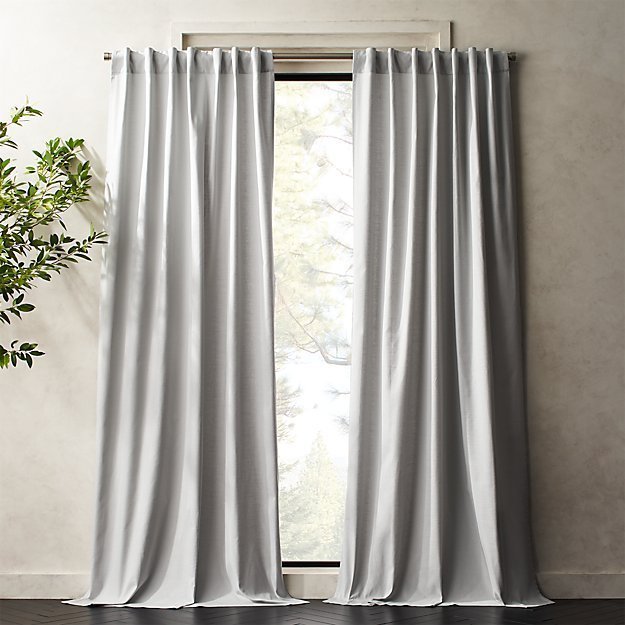 SILVER GREY BASKETWEAVE II CURTAIN